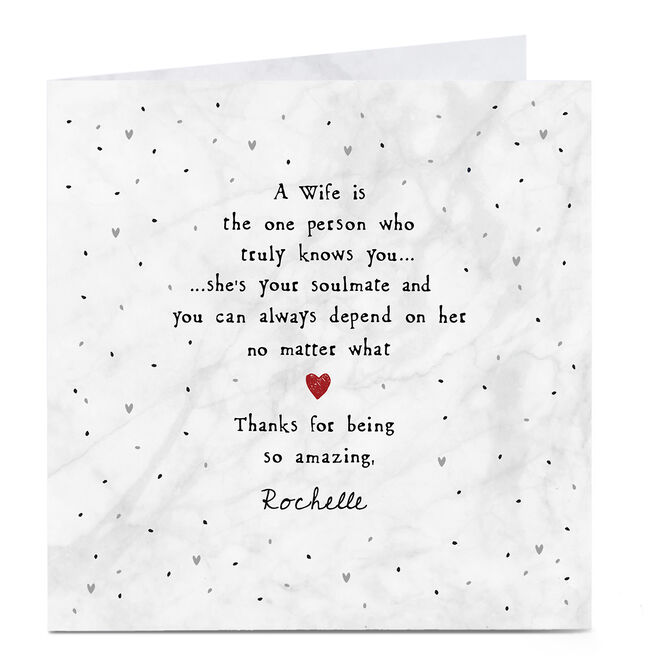 Personalised Valentine's Day Card - A Wife is...