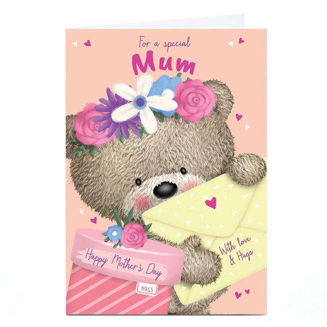 Personalised Hugs Mother's Day Card - Present from Hugs, Mum