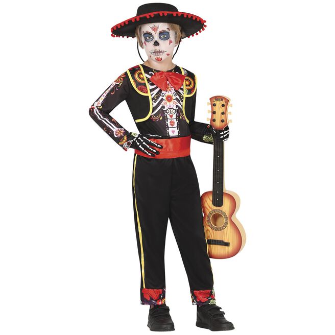 Mariachi Skeleton Children's Fancy Dress Costume
