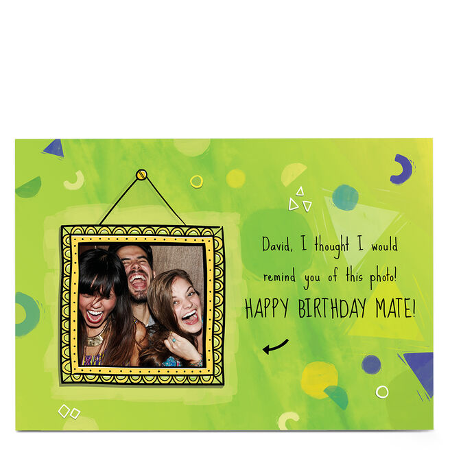 Photo Hannah Edmonds Birthday Card - Green Frame