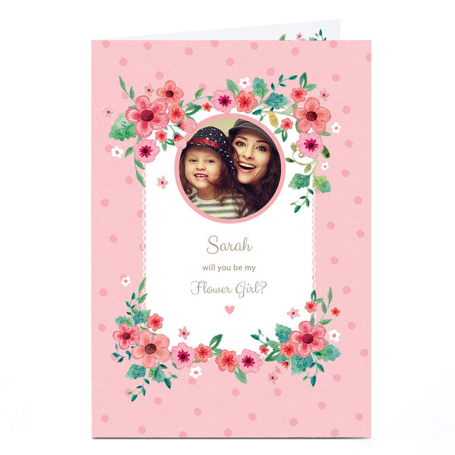 Photo Upload Wedding Card - Will you be my Flower Girl?