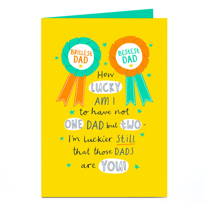 Personalised Father's Day Card - Lucky To Have Two Dads