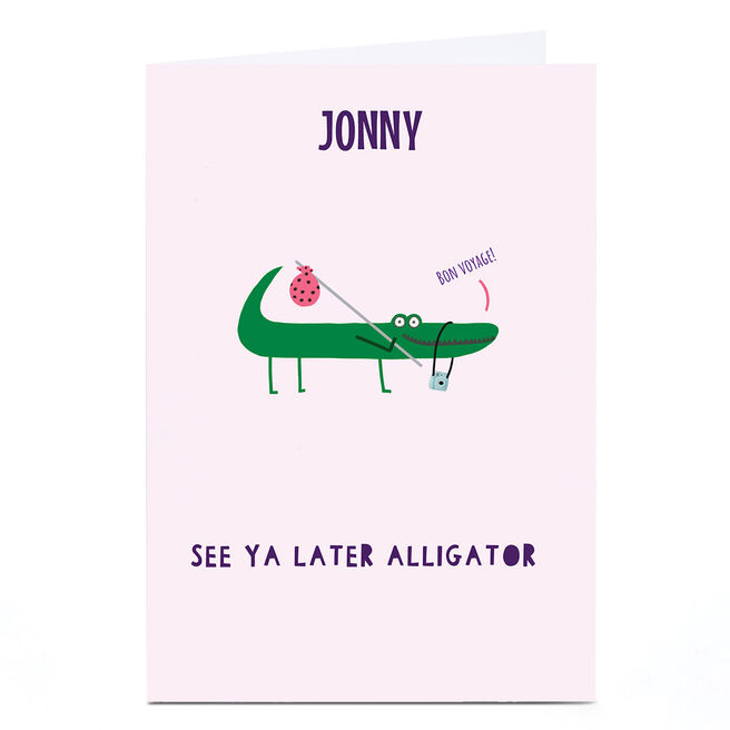 Personalised Whale & Bird Card - See Ya Later Alligator
