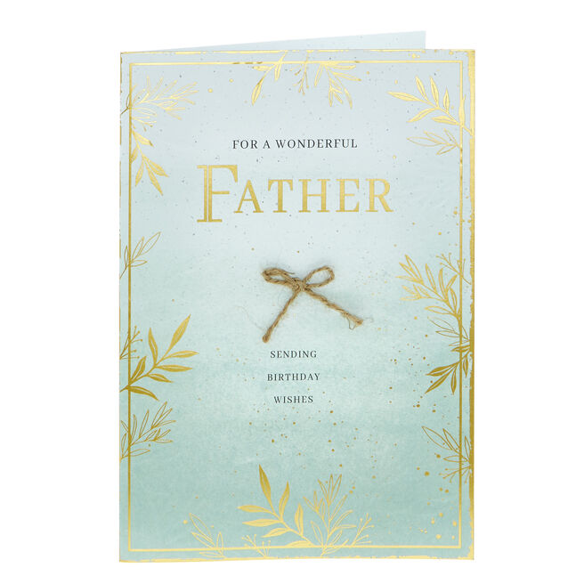 Father Wonderful Leafy Birthday Card