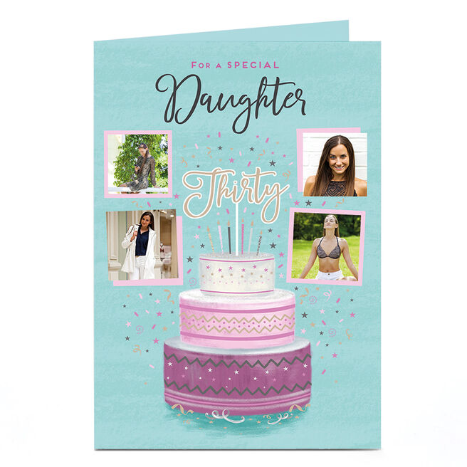 Photo 30th Birthday Card - Daughter Thirty