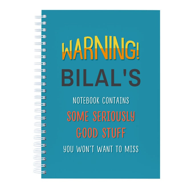 Personalised Notebook - Warning Seriously Good Stuff