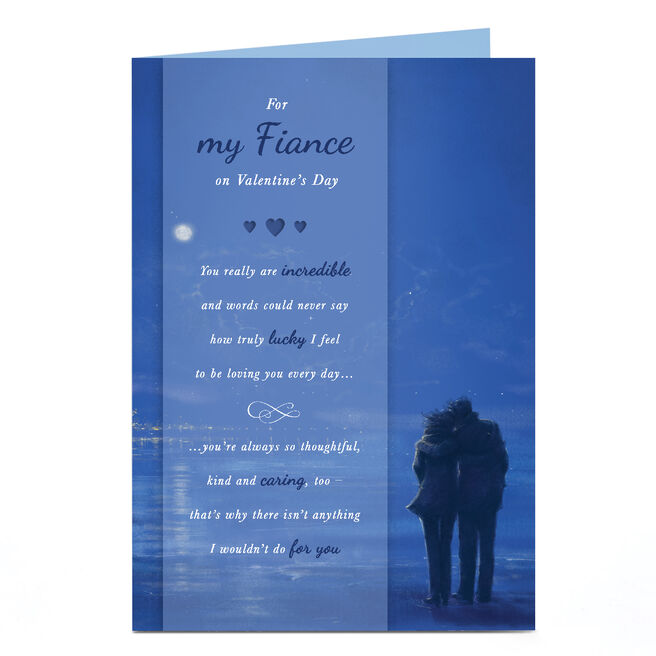 Personalised Valentine's Day Card - Sea View, Fiance