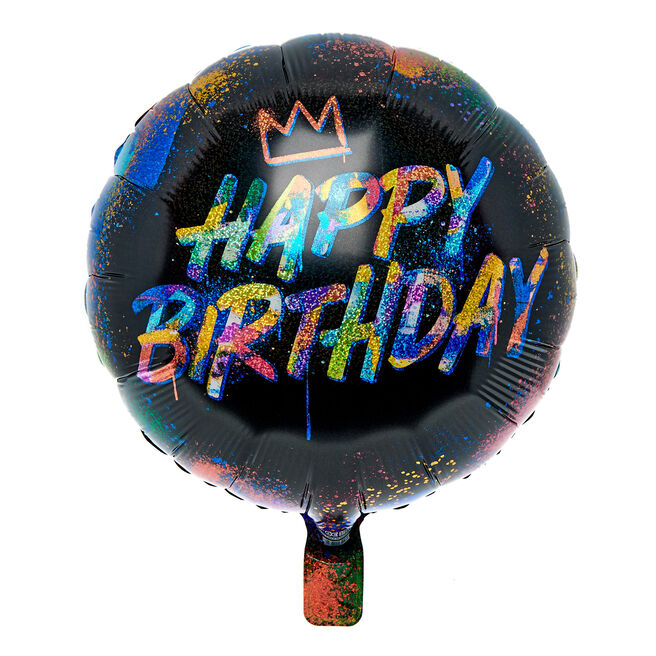 Graffiti Happy Birthday 18-Inch Foil Helium Balloon