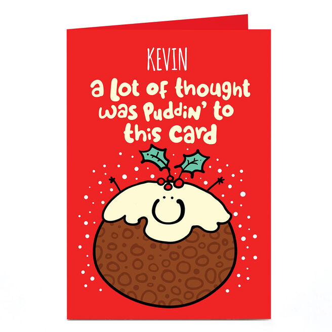 Personalised Fruitloops Christmas Card - Puddin