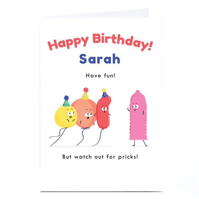 Personalised Hew Ma Birthday Card - Watch Out For 