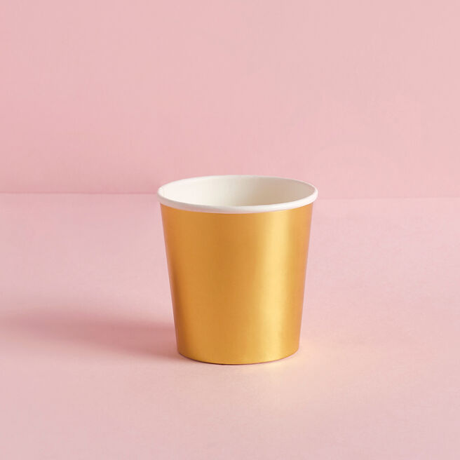 Metallic Gold Shot Paper Cups - Pack of 10