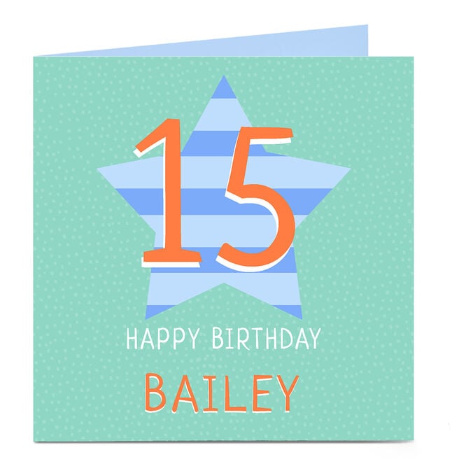 Personalised Birthday Card - Star Any Age & Name