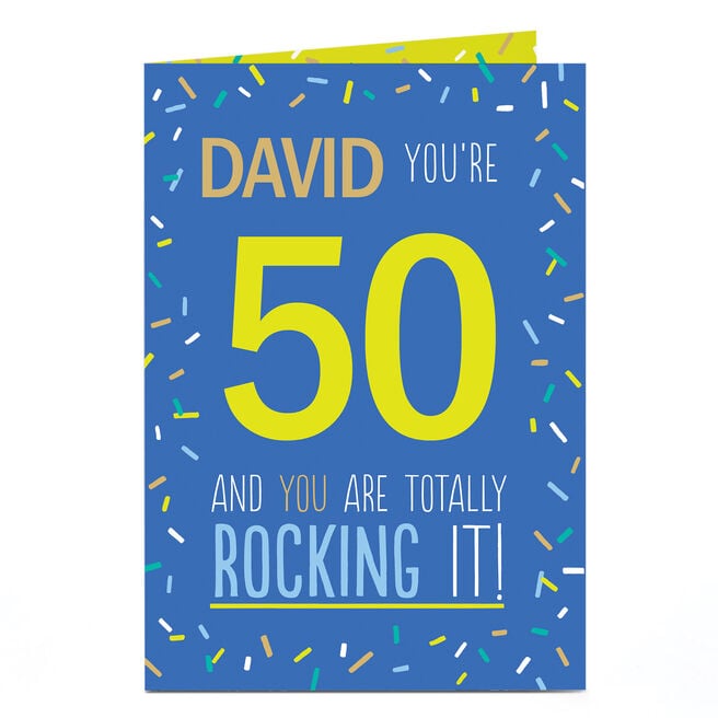 Personalised Birthday Card - Rocking Birthday, Editable Age