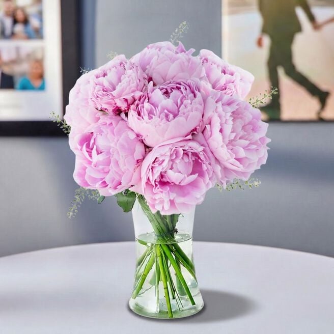 Blossoming Gifts Pink Peonies Flower Bouquet - Free Delivery!