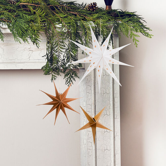 Hanging Star Decoration Set - Pack of 3