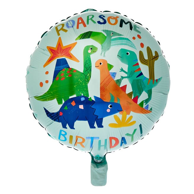 Roarsome Birthday Dinosaur 18-Inch Foil Helium Balloon