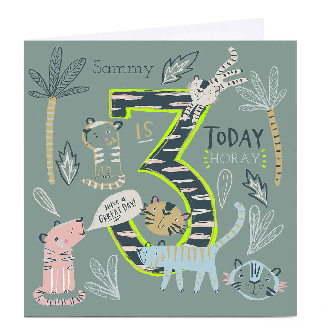 Buy Personalised Emma Valenghi 3rd Birthday Card for GBP 2.99 | Card ...