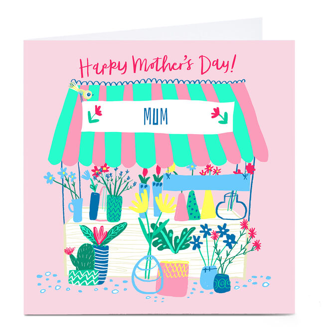 Personaliased Emma Valenghi Mother's Day Card - Flower Stall