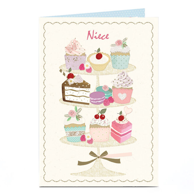 Personalised Birthday Card - Afternoon Tea Niece