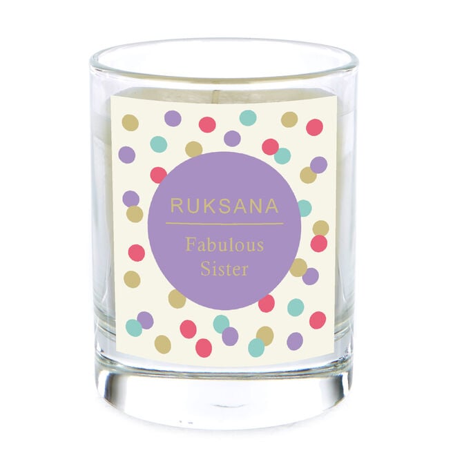 Personalised Pomegranate & Cashmere Scented Candle - Fabulous Sister