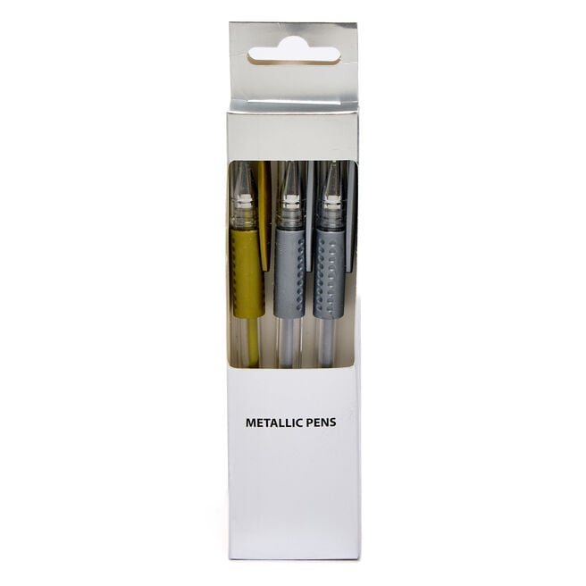 Metallic Gel Pens - Pack of 3,  Metallic Gel Pens - Pack of 3