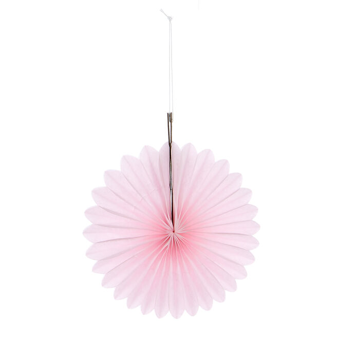 Mini Decorative Tissue Paper Fans - Light Pink (Pack of 3) 