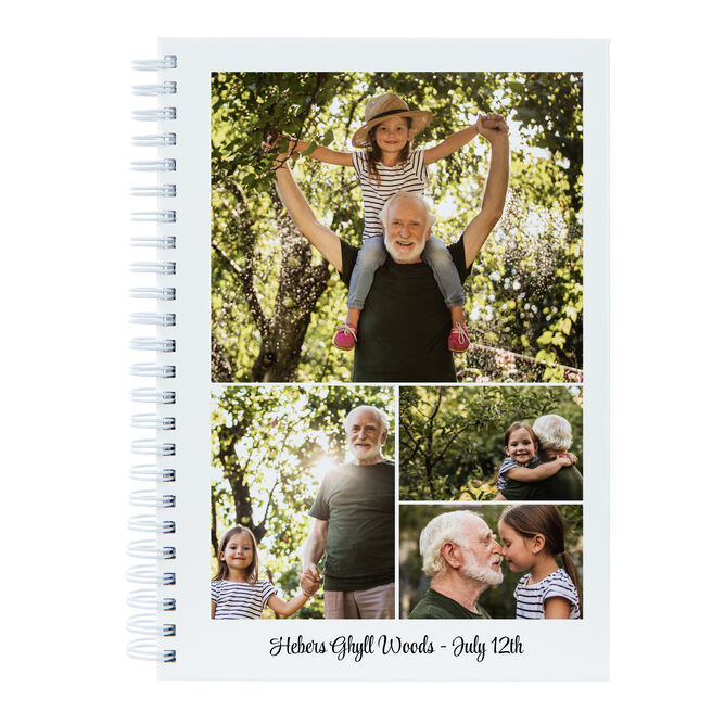 Photo Upload 4 Photos & Message Notebook