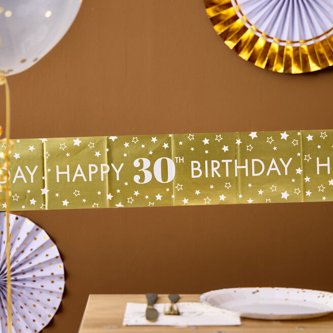 Happy 30th Birthday Banner 