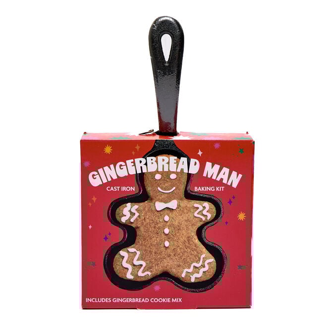 Gingerbread Man Cast Iron Baking Kit