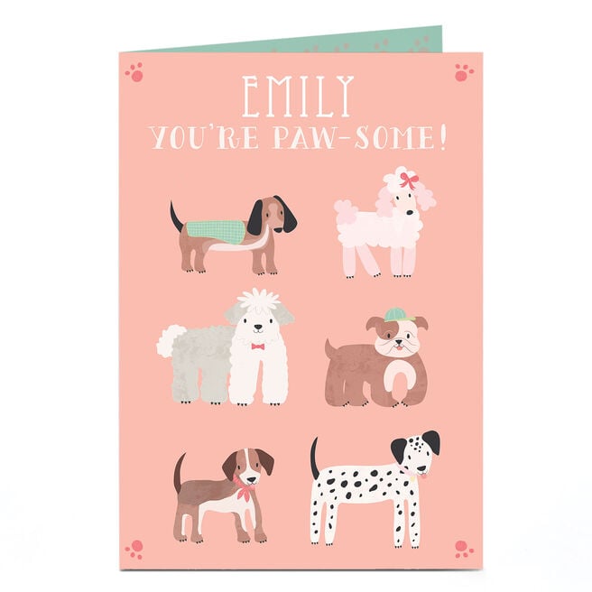 Personalised Card - Paw-some Dogs