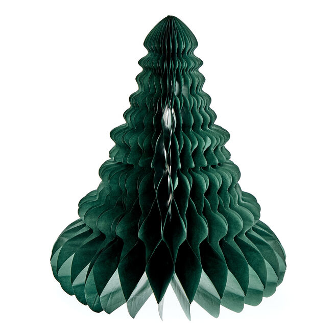 Paper Honeycomb Christmas Tree Table Decorations - Pack of 2