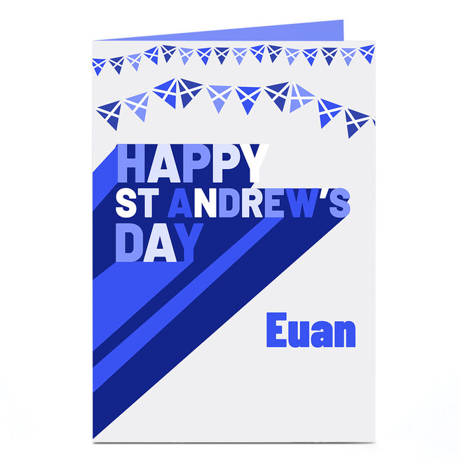 Personalised St Andrew's Day Card - Bunting