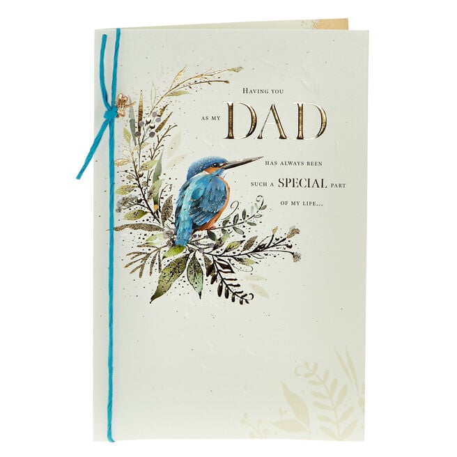 Special Dad Kingfisher Birthday Card