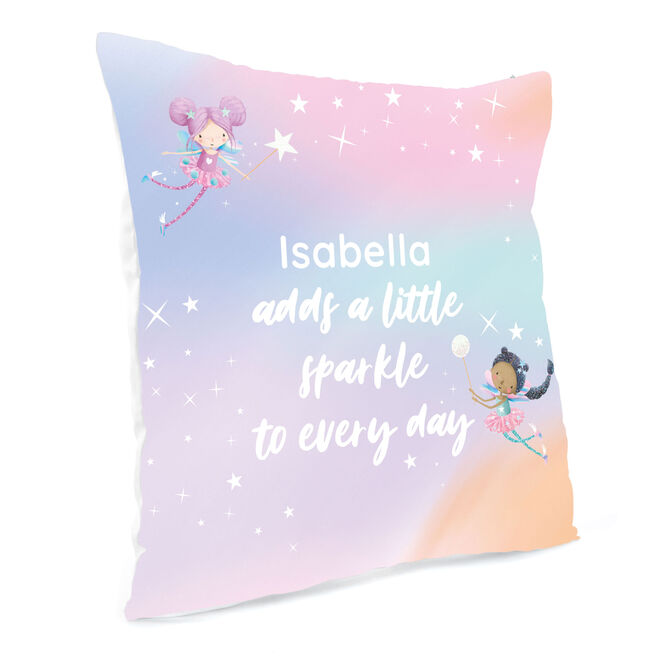 Personalised Cushion - Astral Girl, Adds a Little Sparkle