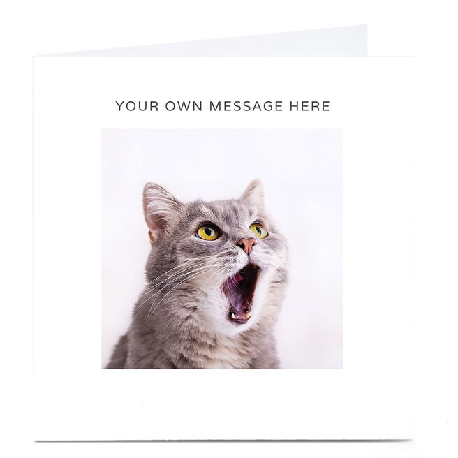 Personalised Card - Shocked Cat
