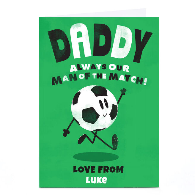 Personalised Bangheads Fathers Day Card - Man Of The Match