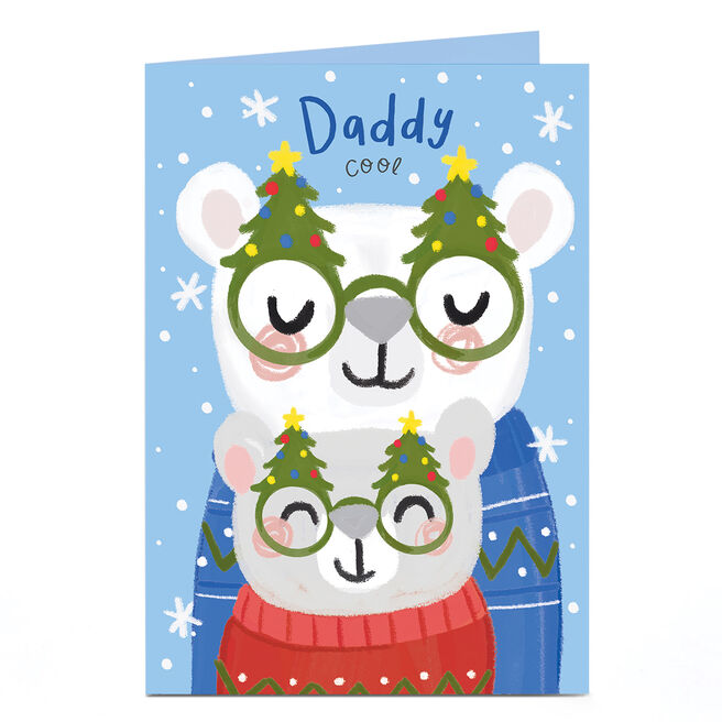 Christmas Card - Baby and Daddy Cool Bear, Daddy