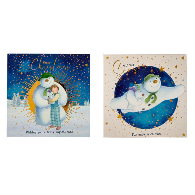 12 The Snowman & The Snowdog Christmas Cards - 2 Designs