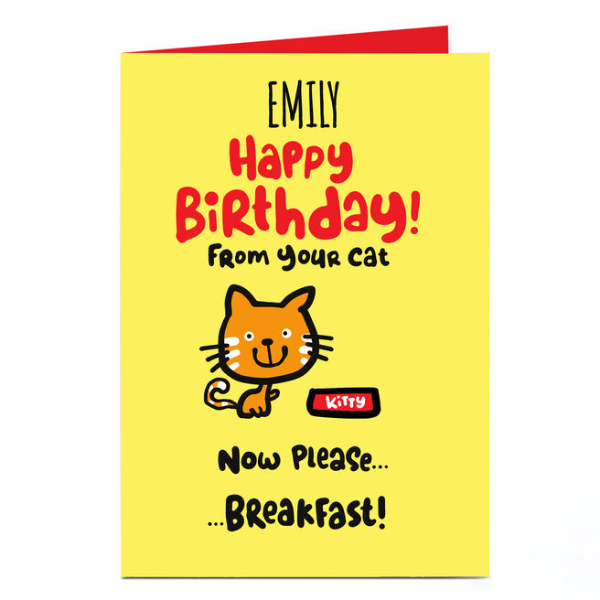 Personalised Fruitloops Birthday Card - From Your Cat