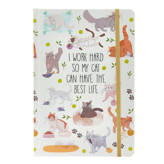 I Work Hard So My Cat Can Have The Best Life Notebook
