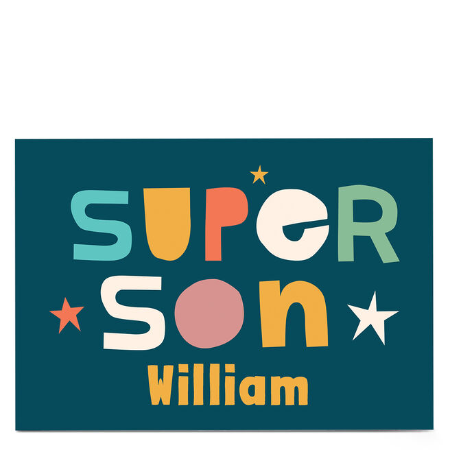Personalised Hello Munki Card - Super Son
