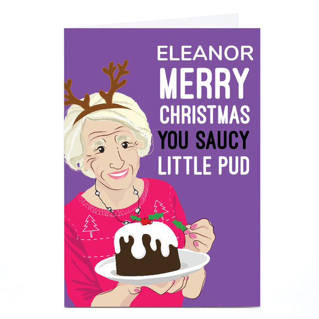 Personalised Quitting Hollywood Christmas Card - Saucy Little Pud