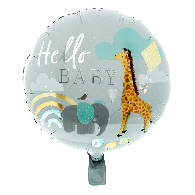 18-Inch Hello Baby Foil Helium Balloon