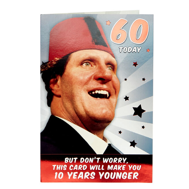 Tommy Cooper 60th Birthday Card - 10 Years Younger