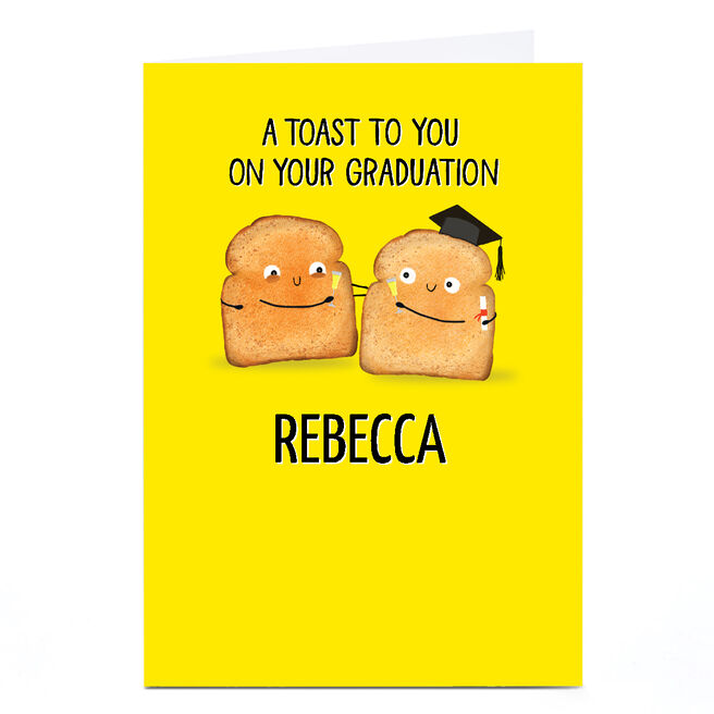 Personalised Graduation Card - Toast on Your Graduation