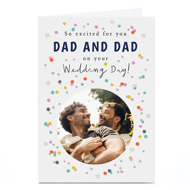 Photo Wedding Card - So Excited For You Dad And Dad