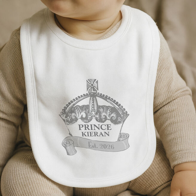 Personalised Royal Crown Bib
