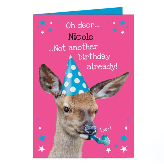 Personalised Heritage Wild Birthday Card - Oh Deer...