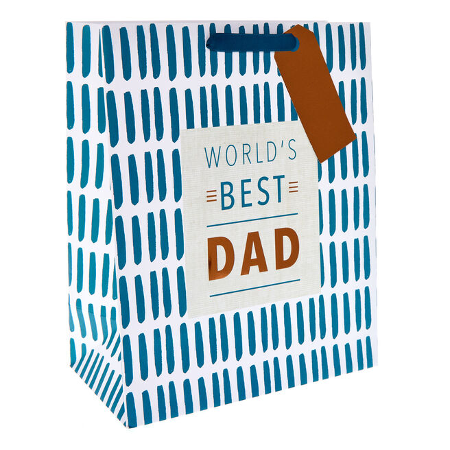 World's Best Dad Large Portrait Gift Bag