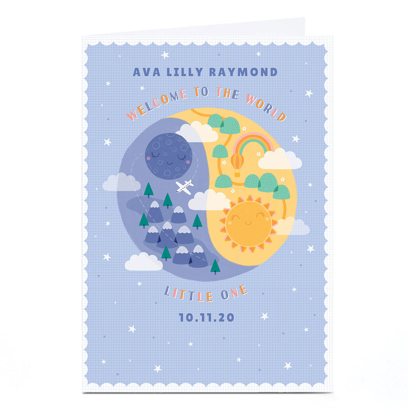 Buy Personalised Hannah Steele New Baby Card - Welcome To The World for ...